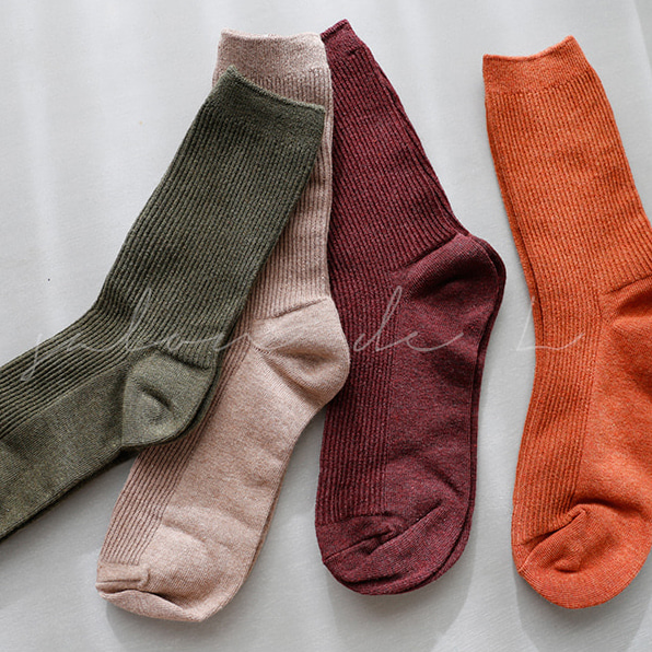 빈티지컬러 socks / 4 color
